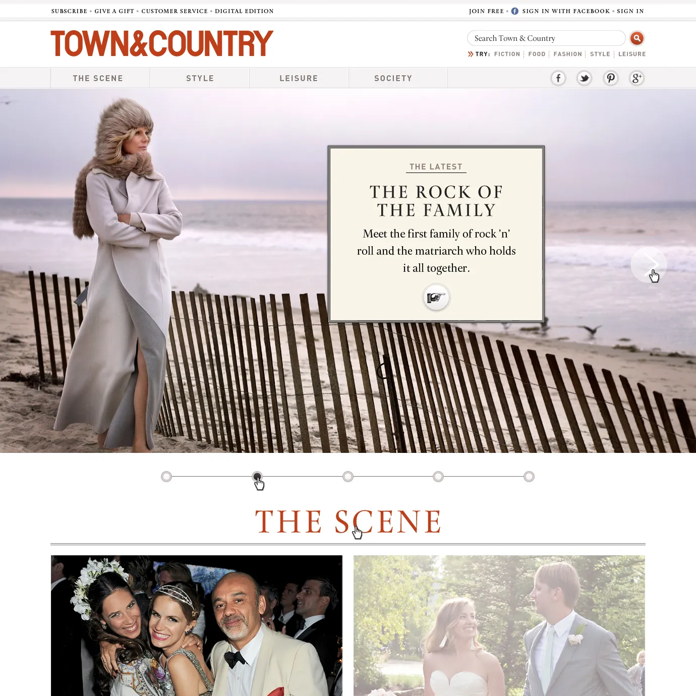 Harper's Bazaar Homepage Design